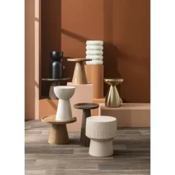 Leen Bakker Bijzettafel Amara - goudkleurig - 48xØ36 cm Clearance