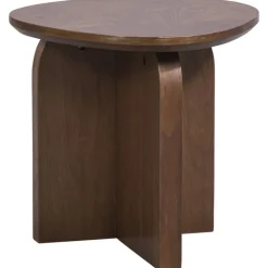 Leen Bakker Bijzettafel Ateca - walnoot - 38xØ40 cm Clearance