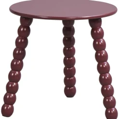 Leen Bakker Bijzettafel Avila - rood - 40xØ40 cm Best