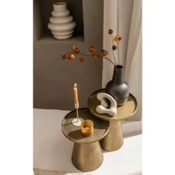 Leen Bakker Bijzettafel Axel - goudkleurig metaal - 45x40x40 cm Hot