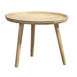 Leen Bakker Bijzettafel Basel - naturel - 40xØ55 cm Online