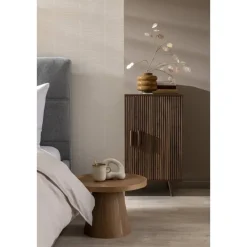 Leen Bakker Bijzettafel Donna - naturel - Ø50x33 cm Clearance