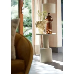 Light & Living Bijzettafel Milaki - Beige - Ø39cm Discount