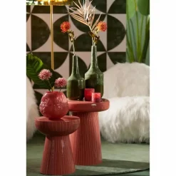 Light & Living Bijzettafel Nunoa - Lichtrood - Ø41cm Clearance