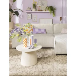 Leen Bakker Bijzettafel Thibaut - beige - 38xØ60 cm Outlet