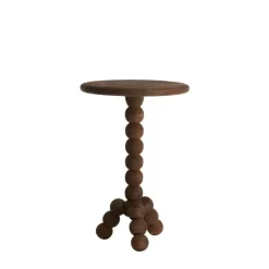 Light & Living Bijzettafel Veglio - Donkerbruin - Ø35cm Best