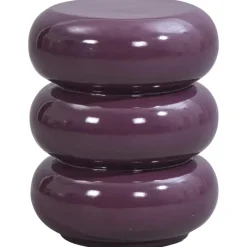 Leen Bakker Bijzettafel Vigo - paars - 43xØ35 cm Outlet