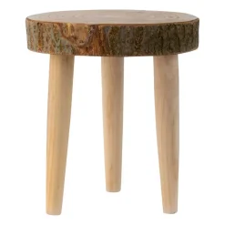 Merkloos Bijzettafeltje Decowood - hout - D31 x H32 cm Sale