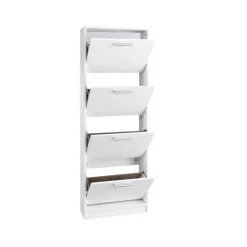Loft24 Bill - Schoenenkast met 4 kleppen in wit Clearance