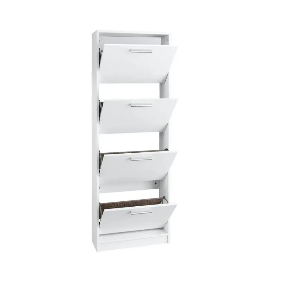 Loft24 Bill - Schoenenkast met 4 kleppen in wit Clearance