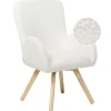 Beliani BJARN - Fauteuil - Wit - Bouclé Outlet