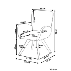 Beliani BJARN - Fauteuil - Wit - Bouclé Outlet