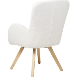 Beliani BJARN - Fauteuil - Wit - Bouclé Outlet