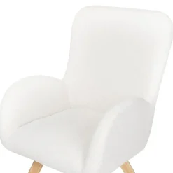 Beliani BJARN - Fauteuil - Wit - Bouclé Outlet