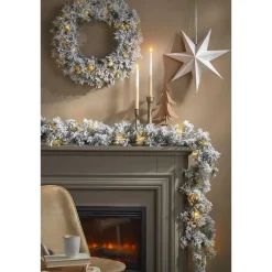 Black Box Trees Dinsmore Kerstkrans - LED - Ø60 cm - Frosted Green