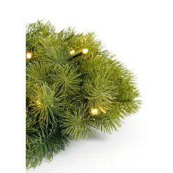 Black Box Trees Nagoya Kerstkrans met Verlichting - H12 x Ø45 cm - Groen Hot