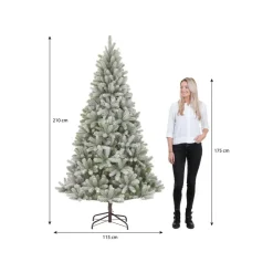 Black Box Trees Nagoya Kunstkerstboom - H210 x Ø115 cm - Groen Frosted Sale