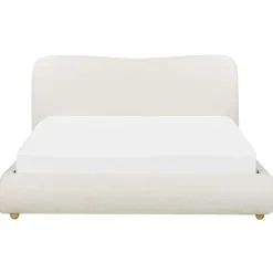 Beliani BLAGNAC - Bed met opbergruimte - Wit - 160 x 200 cm - Bouclé Clearance