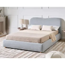 Leen Bakker BLAGNAC - Tweepersoonsbed - Lichtblauw - 140 x 200 cm - Stof Sale