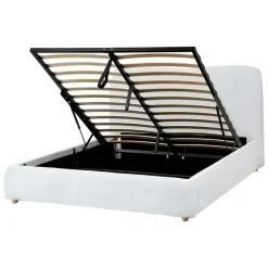 Leen Bakker BLAGNAC - Tweepersoonsbed - Lichtgrijs - 140 x 200 cm - Stof Hot