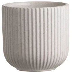 Leen Bakker Bloempot Ribe - grijs - keramiek - 14xØ14,5 cm Hot