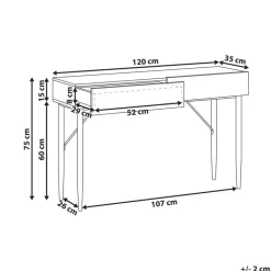 Leen Bakker BLYTHE - Consoletafel - Zwart/Bruin - MDF Outlet