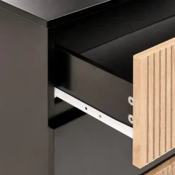 Leen Bakker BLYTHE- Ladekast 4 lades - Zwart/Bruin - MDF Hot