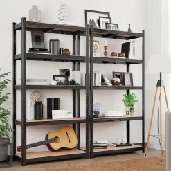 Bobbel Home Bobbel Garden- Stellingkast - 5 planken - 180 x 90 x 40 cm - Zwart New