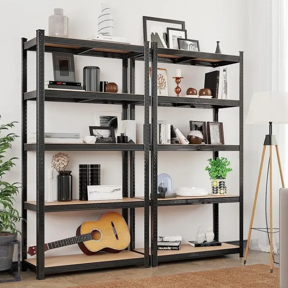 Bobbel Home Bobbel Garden- Stellingkast - 5 planken - 180 x 90 x 40 cm - Zwart New