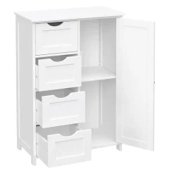 Bobbel Home - Badkamerkast - 4 laden - Houten - Wit Hot