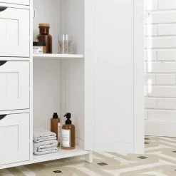 Bobbel Home - Badkamerkast - 4 laden - Houten - Wit Hot