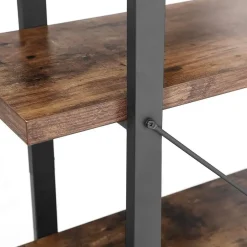 Bobbel Home - Boekenrek - Hout/Metaal - Bruin Discount