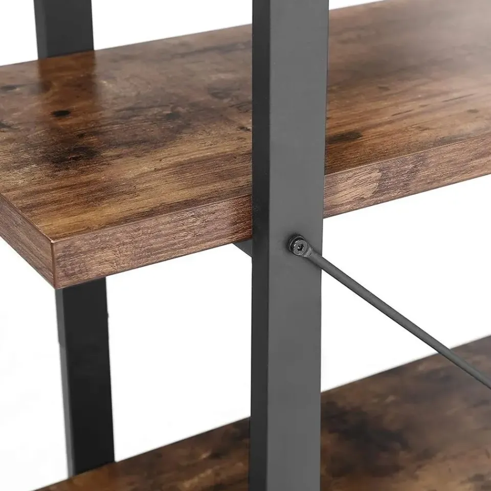 Bobbel Home - Boekenrek - Hout/Metaal - Bruin Discount