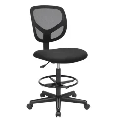 Bobbel Home - Ergonomische bureaustoel - Verstelbare voetsteun - Zwart Discount