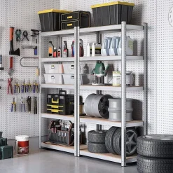 Parya Bobbel Home - Kelderkast - 200 x 100 x 50 cm - Zilverkleurig