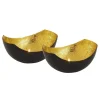 Bobbel Home - Waxinelichthouder set 2 stuks Kandelaar Love bowl vorm zwart mat Discount