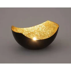 Bobbel Home - Waxinelichthouder set 2 stuks Kandelaar Love bowl vorm zwart mat Discount