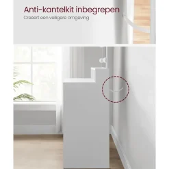 Bobbel Home - Witte Kaptafel - Rechthoekige spiegel - Gloeilampen Best