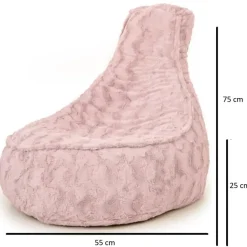 Bobbel Home - Zitzak Stoelvorm - Florance - Faux fur - Zitstoel - 100 liter Best