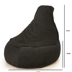 Bobbel Home - Zitzak Stoelvorm - Santiago - Ribstof – Zitstoel - Junior - 100 Hot