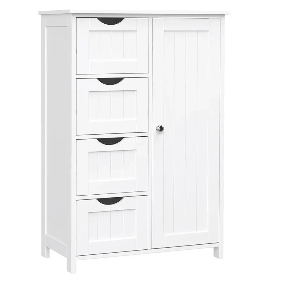 Bobbel Home Badkamerkast - 4 Lades - MDF - Wit New