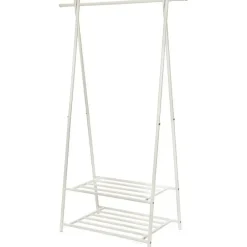 Parya Home Bobbel Home kledingrek kapstok met 2 schoenplanken Wit Discount