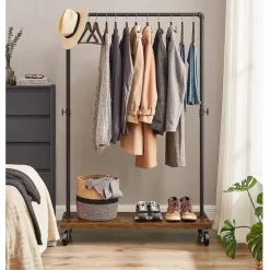 Bobbel Home Kledingrek Metaal - Zwart en bruin Discount