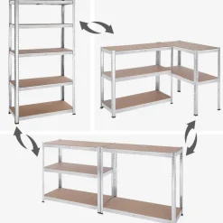 Bobbel Home Stellingkasten Set van 2 Zilver New