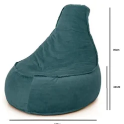 Bobbel Home Zitzak Stoelvorm Ribstof Junior 100x150 Outlet