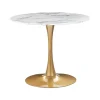 Beliani BOCA - Ronde eettafel - Wit/Goud - 90 cm - MDF Discount