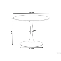 Beliani BOCA - Ronde eettafel - Zwart/Goud - 90 cm - MDF New