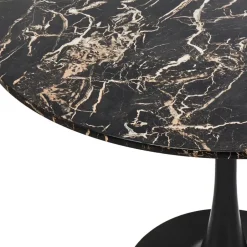 Beliani BOCA - Ronde eettafel - Zwart/Goud - 90 cm - MDF New