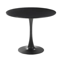 Beliani BOCA - Ronde eettafel - Zwart - 90 cm - MDF Hot