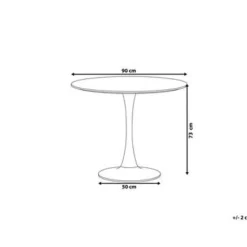 Beliani BOCA - Ronde eettafel - Zwart - 90 cm - MDF Hot
